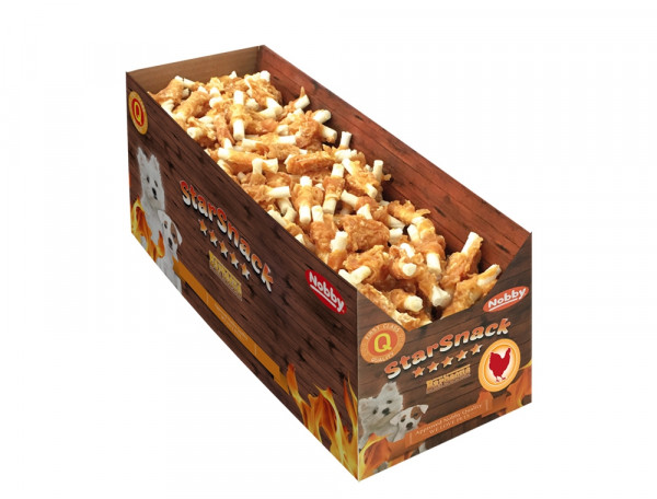 Przysmak dla psa Starsnack Wrapped Chicken Nobby 3kg (ok.440szt.), długość 6cm - mini pałeczki z kurczakim dla małych psów - Nobby zdjęcie 1