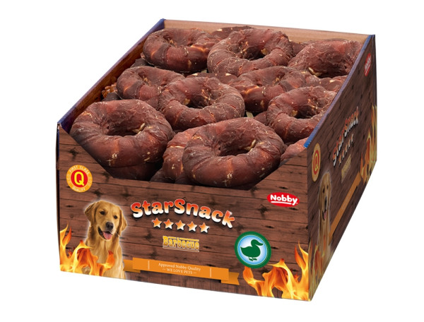 Przysmak dla psa Starsnack Duck Donut L Nobby 3,3kg (ok.30szt.)- donut z kaczką rozmiar L (10cm) - Nobby zdjęcie 1