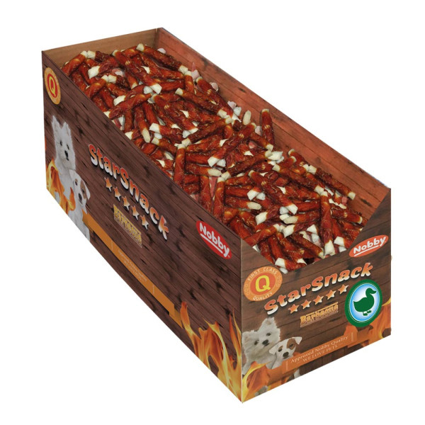 Przysmak dla psa Starsnack Wrapped Duck Nobby 3kg (ok.440szt.)- mini pałeczki z kaczką dla małych psów (długość 6cm) - Nobby zdjęcie 1