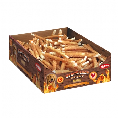 Przysmak dla psa Starsnack Wrapped Chicken S Nobby 2,5kg (ok.247szt.)- pałeczki z kurczakiem rozmiar S (Ø 7-8mm, długość 12,5cm) - Nobby zdjęcie 1
