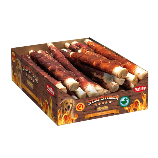 Przysmak dla psa Starsnack Wrapped Duck L Nobby 2,6kg (ok.81szt.) - pałeczki z kaczką rozmiar L (Ø 7-8mm, długość 25cm) - Nobby zdjęcie 1
