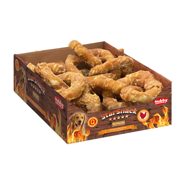 Przysmak dla psa Starsnack Chicken Chain Nobby 1,45kg (ok.10szt.)- spleciony łańcuch z kurczakiem 20cm - Nobby zdjęcie 1