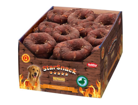 Przysmak dla psa Starsnack Duck Donut L Nobby 3,3kg (ok.30szt.)- donut z kaczką rozmiar L (10cm) - Nobby zdjęcie 1